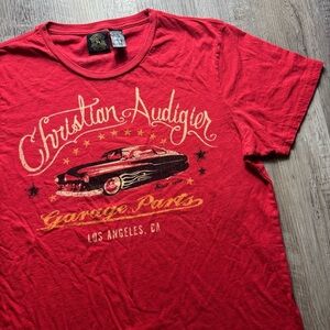 Christian Audigier Ed hardy car parts Los Angeles red t shirt men’s XL y2k